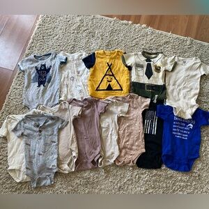 Bundle of Baby Boy Onesies 12m